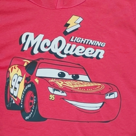 NWT Lightning McQueen For Girls (Size 7) Sleeveless Hoodie and Shorts Set - Picture 12 of 14